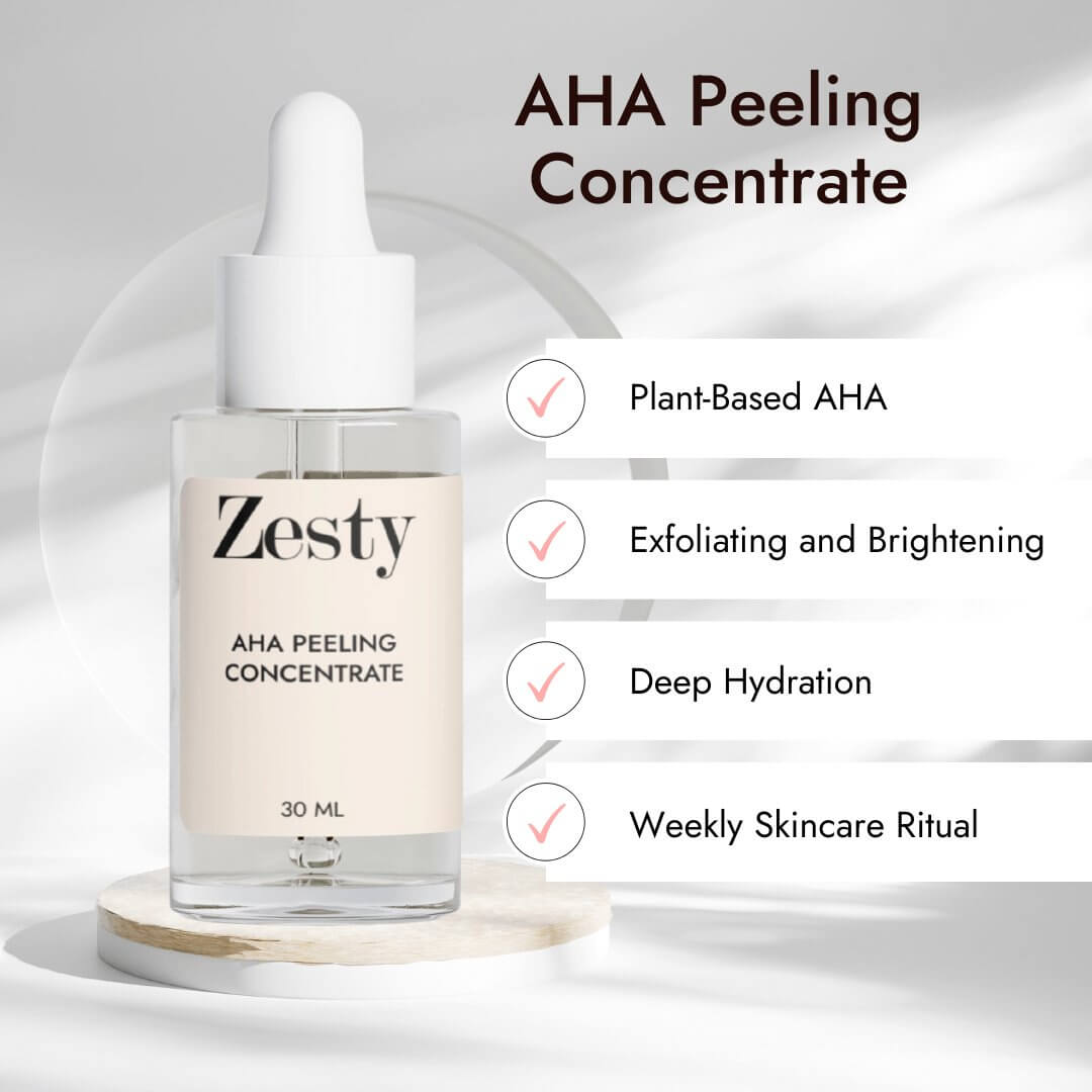 Zesty vegan AHA Peeling Concentrate for gentle exfoliation