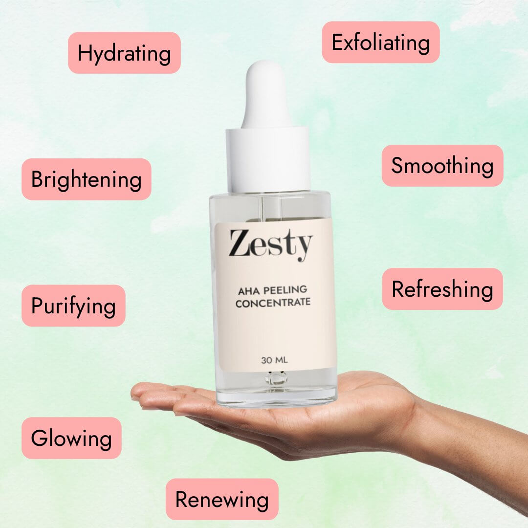 Zesty vegan AHA Peeling Concentrate for gentle exfoliation