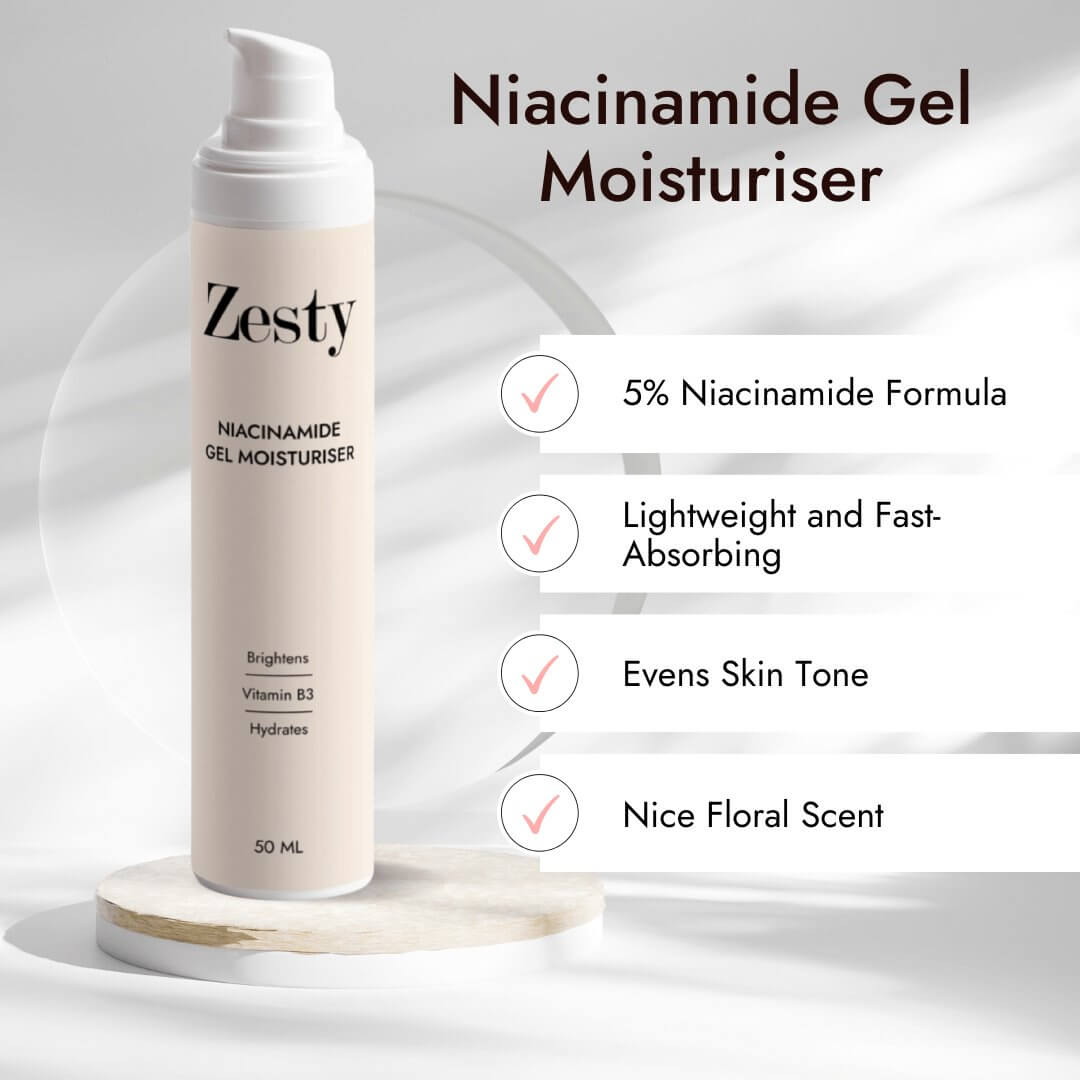 Niacinamide (vitamine B3) Gel Moisturiser - Zesty Beauty LTD